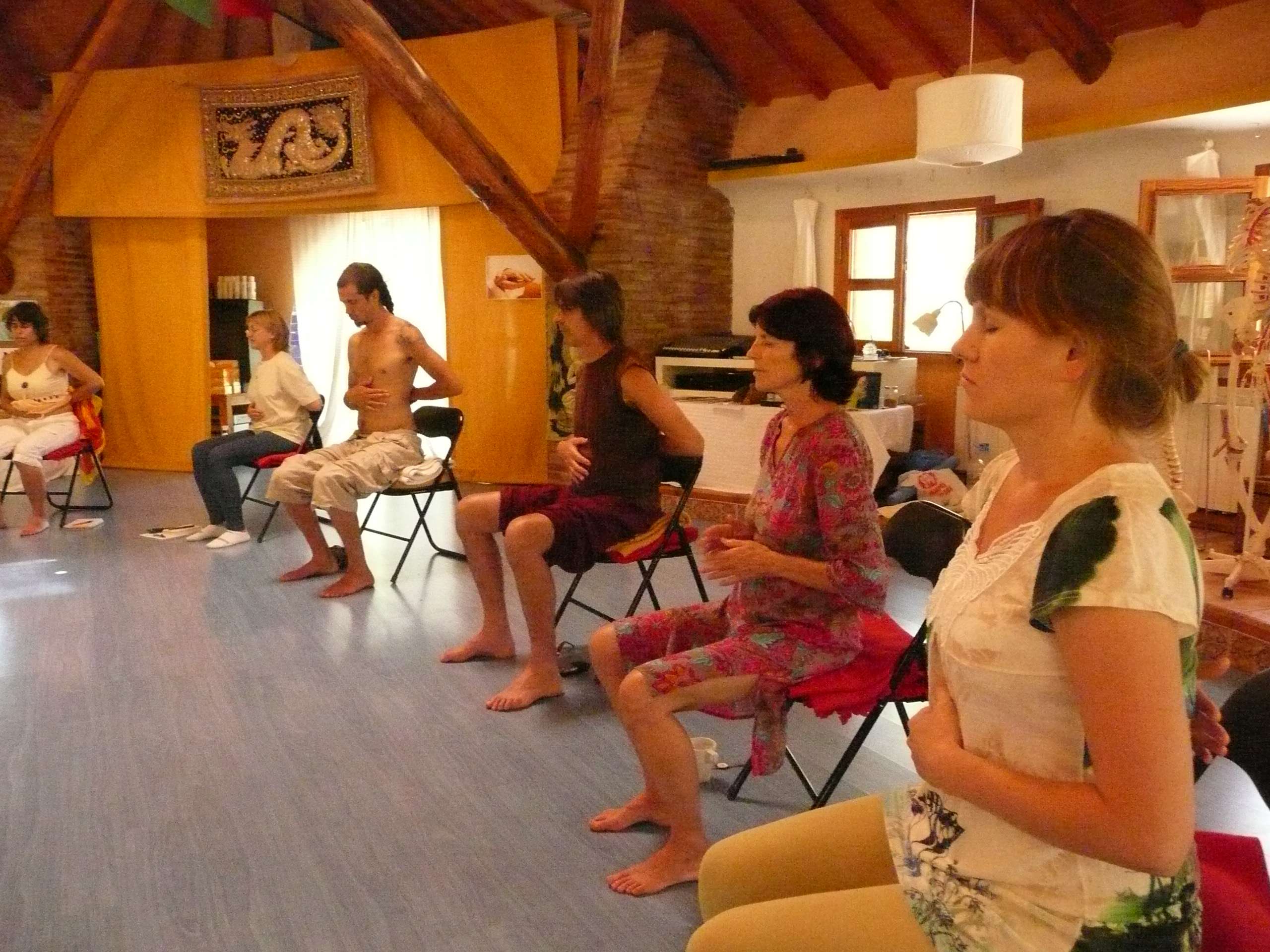 Anasha sharing Breath of Meditation in 2009 in Spain... during our "3 Inner Tresures: Freedom from Pain" advanced ARUN Training